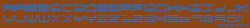Quick4 Font – Blue Fonts on Brown Background