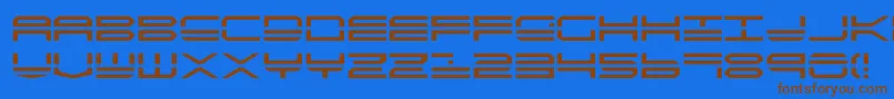 Quick4 Font – Brown Fonts on Blue Background