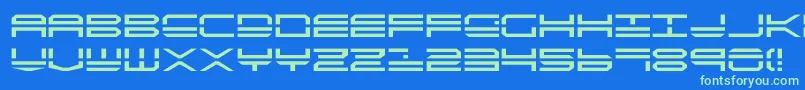 Quick4 Font – Green Fonts on Blue Background