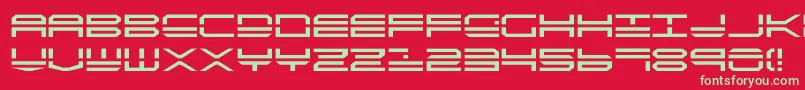 Weitere Informationen zur Quick4-Schriftart Quick4-Schriftart – Grüne Schriften auf rotem Hintergrund