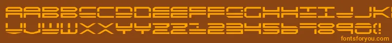 Quick4 Font – Orange Fonts on Brown Background