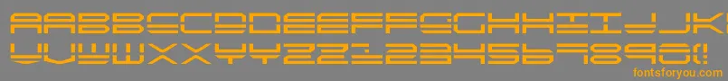 Quick4 Font – Orange Fonts on Gray Background