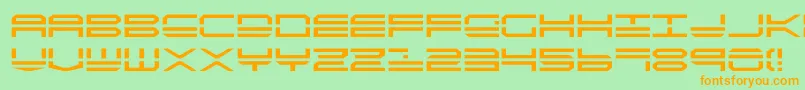 Quick4 Font – Orange Fonts on Green Background