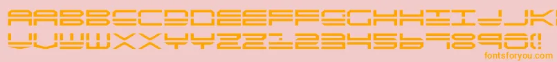 Police Quick4 – polices orange sur fond rose