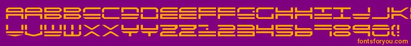 Quick4 Font – Orange Fonts on Purple Background