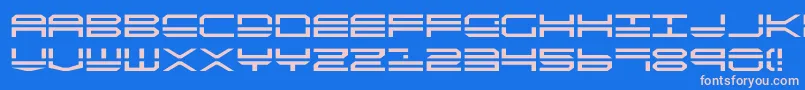 フォントQuick4 – ピンクの文字、青い背景