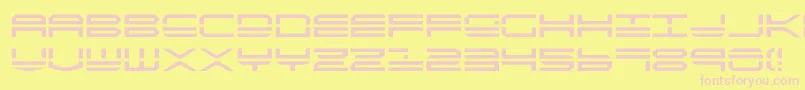 Quick4 Font – Pink Fonts on Yellow Background