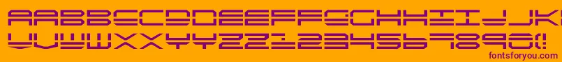 Quick4 Font – Purple Fonts on Orange Background