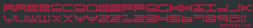 Weitere Informationen zur Quick4-Schriftart Quick4-Schriftart – Rote Schriften auf schwarzem Hintergrund