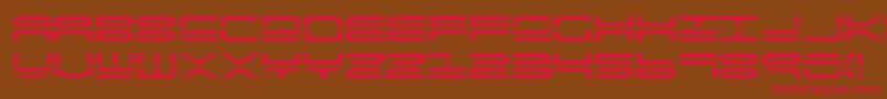 フォントQuick4 – 赤い文字が茶色の背景にあります。