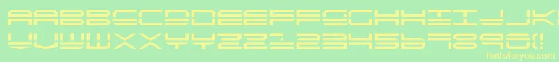 Quick4 Font – Yellow Fonts on Green Background