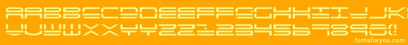 フォントQuick4 – オレンジの背景に黄色の文字