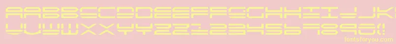 Quick4 Font – Yellow Fonts on Pink Background