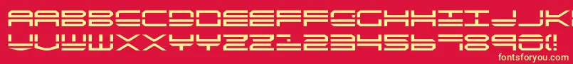 Quick4 Font – Yellow Fonts on Red Background