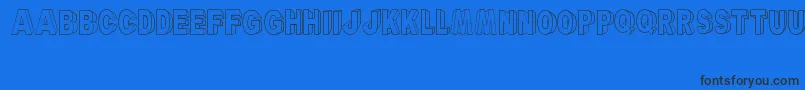ARyalBlackBlock Font – Black Fonts on Blue Background