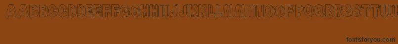 ARyalBlackBlock Font – Black Fonts on Brown Background