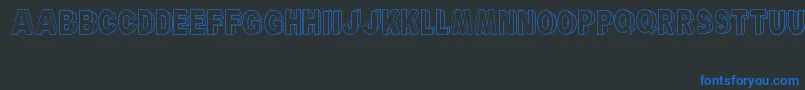 ARyalBlackBlock Font – Blue Fonts on Black Background