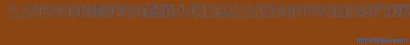 ARyalBlackBlock Font – Blue Fonts on Brown Background