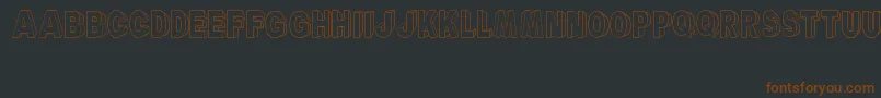 ARyalBlackBlock Font – Brown Fonts on Black Background