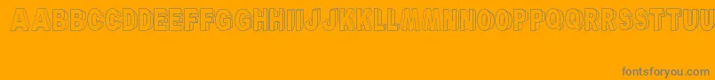 ARyalBlackBlock Font – Gray Fonts on Orange Background