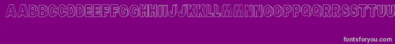 ARyalBlackBlock Font – Green Fonts on Purple Background