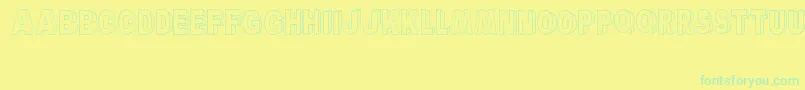 ARyalBlackBlock Font – Green Fonts on Yellow Background