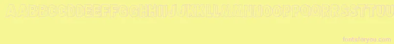 ARyalBlackBlock Font – Pink Fonts on Yellow Background