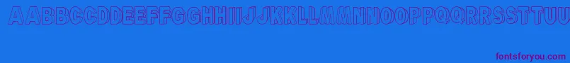 ARyalBlackBlock Font – Purple Fonts on Blue Background