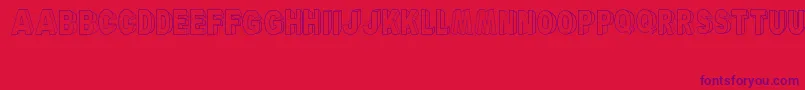 ARyalBlackBlock Font – Purple Fonts on Red Background