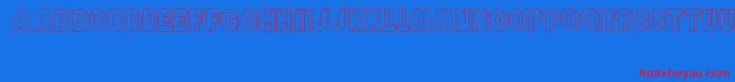 ARyalBlackBlock Font – Red Fonts on Blue Background