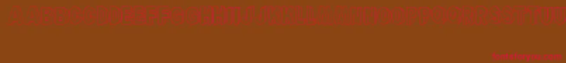 ARyalBlackBlock Font – Red Fonts on Brown Background