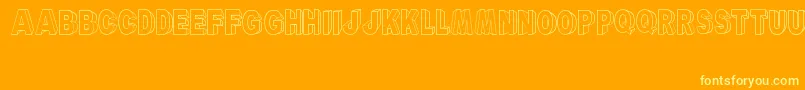 ARyalBlackBlock Font – Yellow Fonts on Orange Background