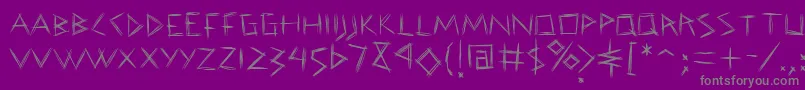 CorajeLeve-Schriftart – Graue Schriften auf violettem Hintergrund