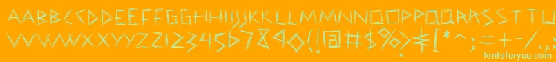 CorajeLeve Font – Green Fonts on Orange Background