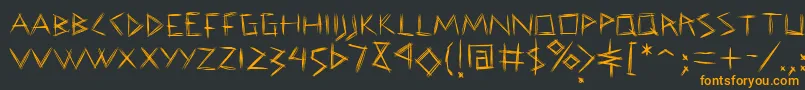 CorajeLeve Font – Orange Fonts on Black Background