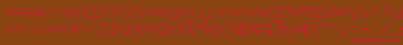 CorajeLeve Font – Red Fonts on Brown Background