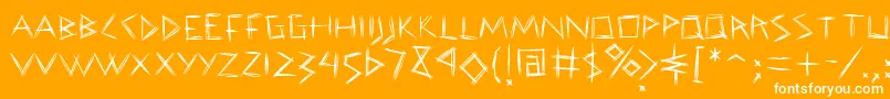 CorajeLeve Font – White Fonts on Orange Background