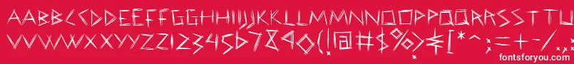 CorajeLeve Font – White Fonts on Red Background