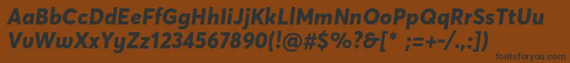 AvertademopeExtrabold-Schriftart – Schwarze Schriften auf braunem Hintergrund