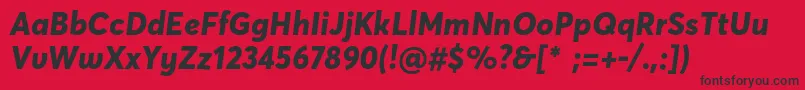 AvertademopeExtrabold Font – Black Fonts on Red Background