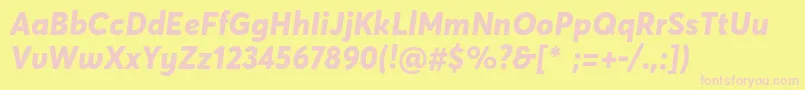 AvertademopeExtrabold Font – Pink Fonts on Yellow Background