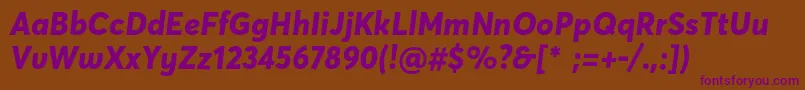 AvertademopeExtrabold Font – Purple Fonts on Brown Background