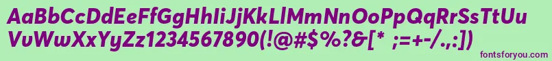 AvertademopeExtrabold Font – Purple Fonts on Green Background