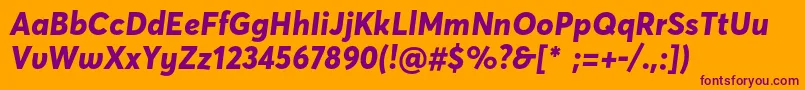 AvertademopeExtrabold Font – Purple Fonts on Orange Background
