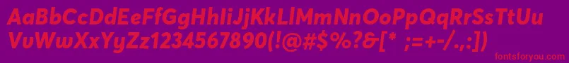 AvertademopeExtrabold Font – Red Fonts on Purple Background