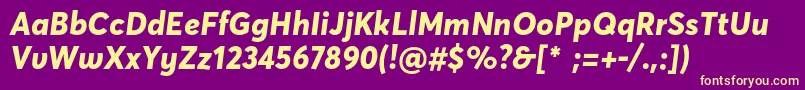 AvertademopeExtrabold Font – Yellow Fonts on Purple Background
