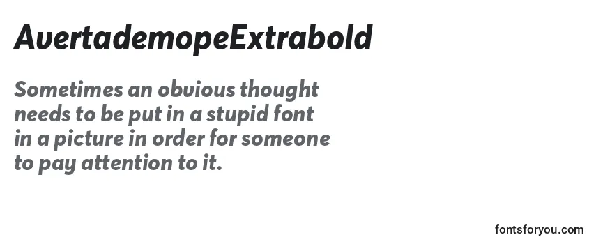 AvertademopeExtrabold Font