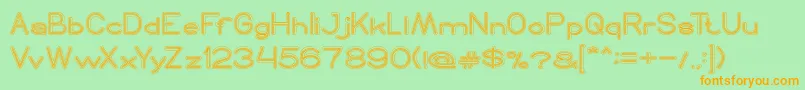 ReadBook Font – Orange Fonts on Green Background