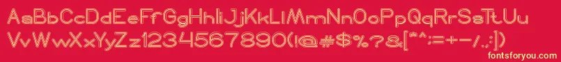 ReadBook Font – Yellow Fonts on Red Background