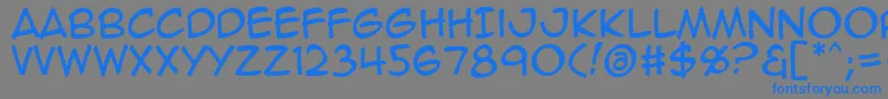 Animeace2Reg Font – Blue Fonts on Gray Background